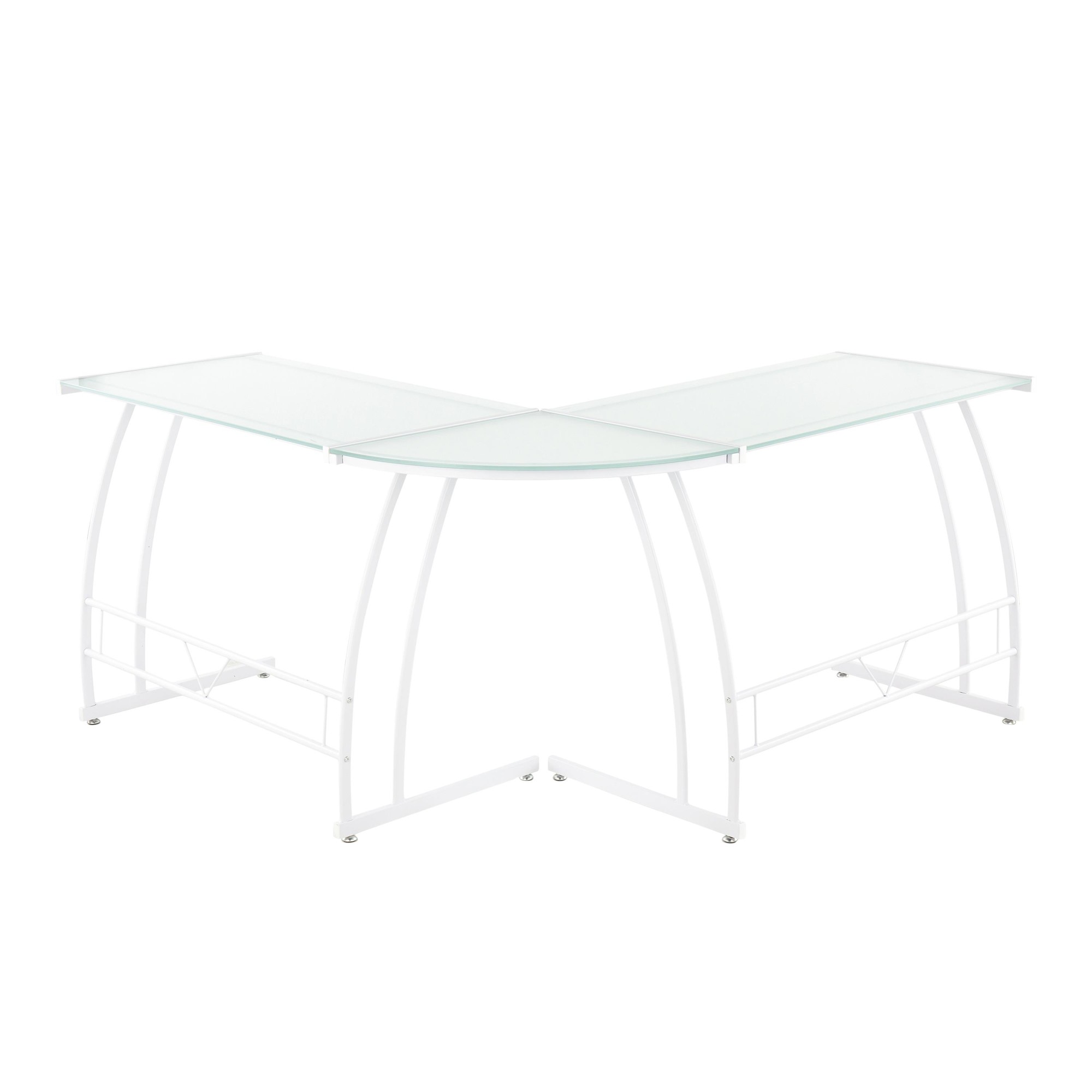 LumiSource 2 Tier 32 W Computer Desk White - Office Depot