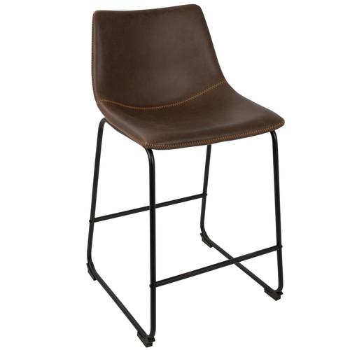 duke counter stool 26 cognac brown