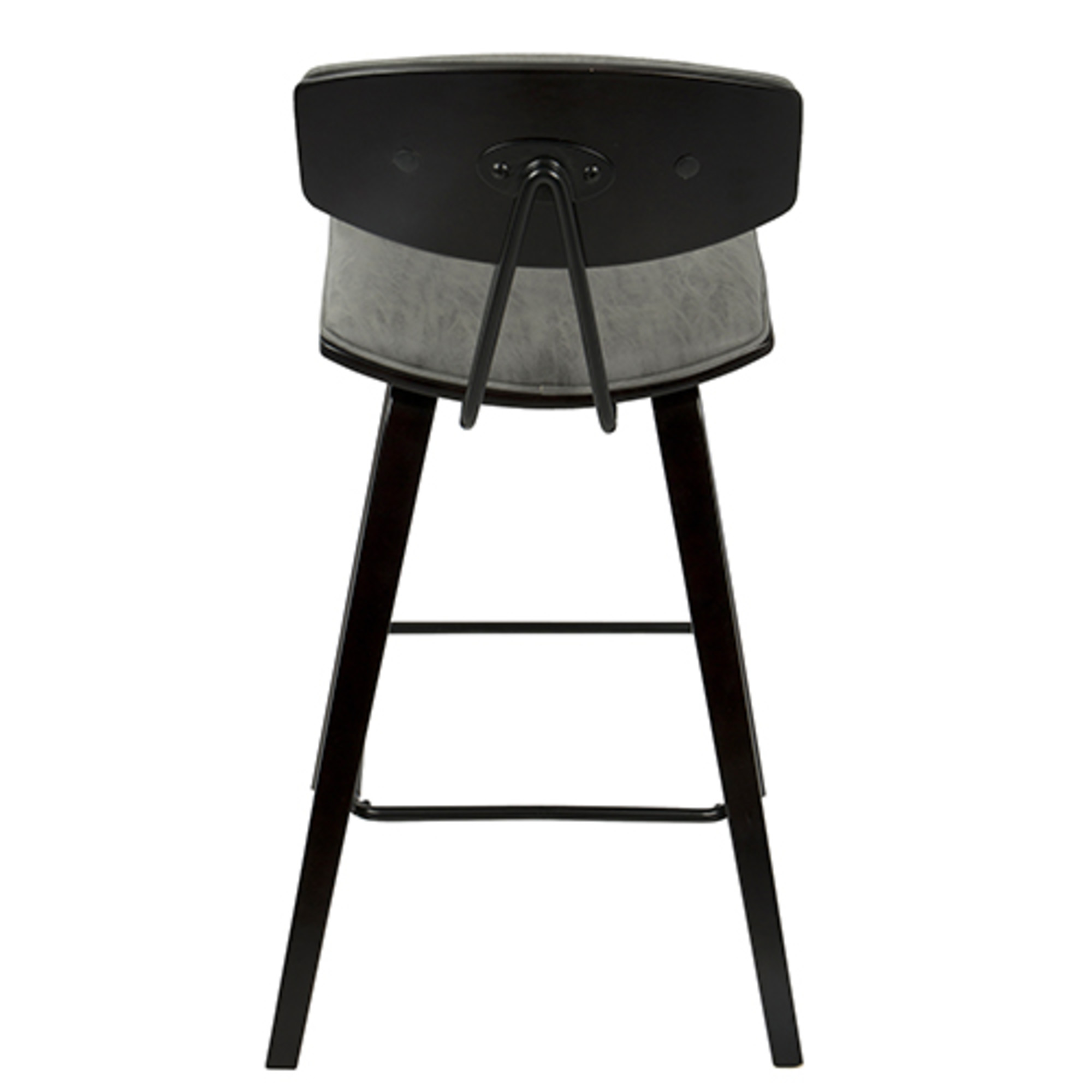 damato upholstered curved back bar stool with metal adjustable legs