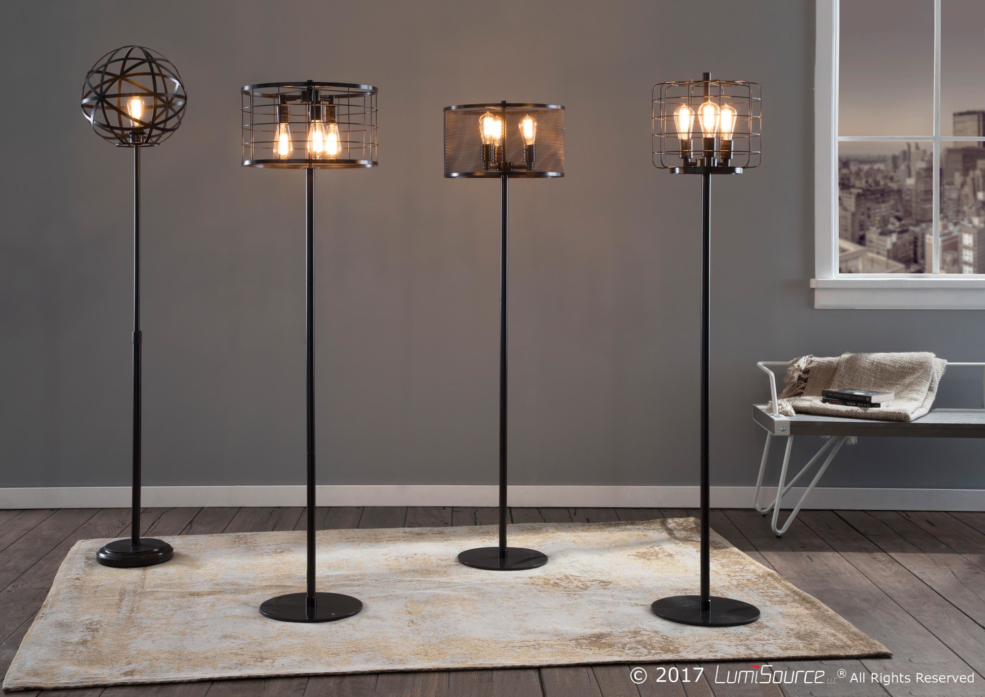 metal mesh floor lamp