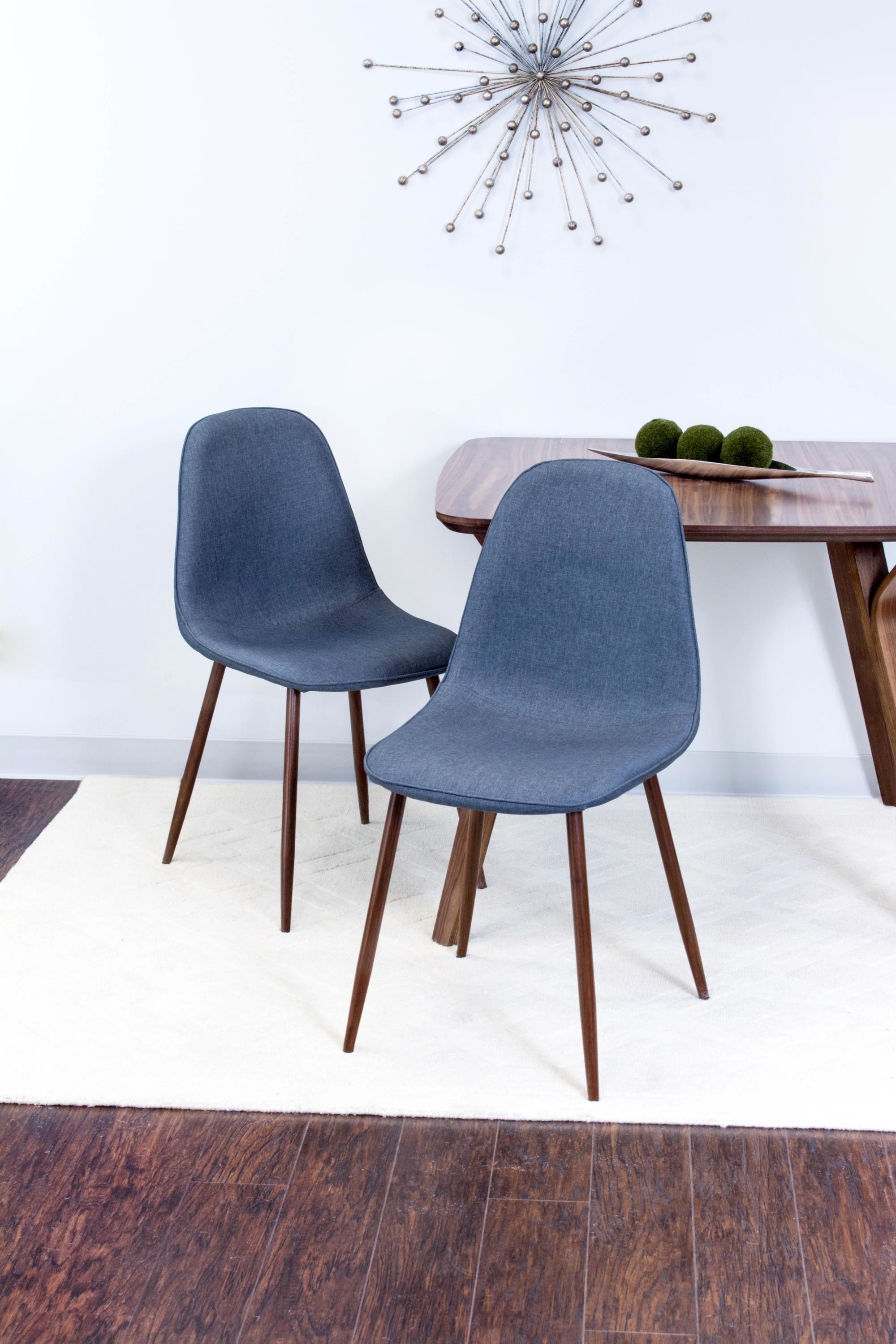 small blue dining table