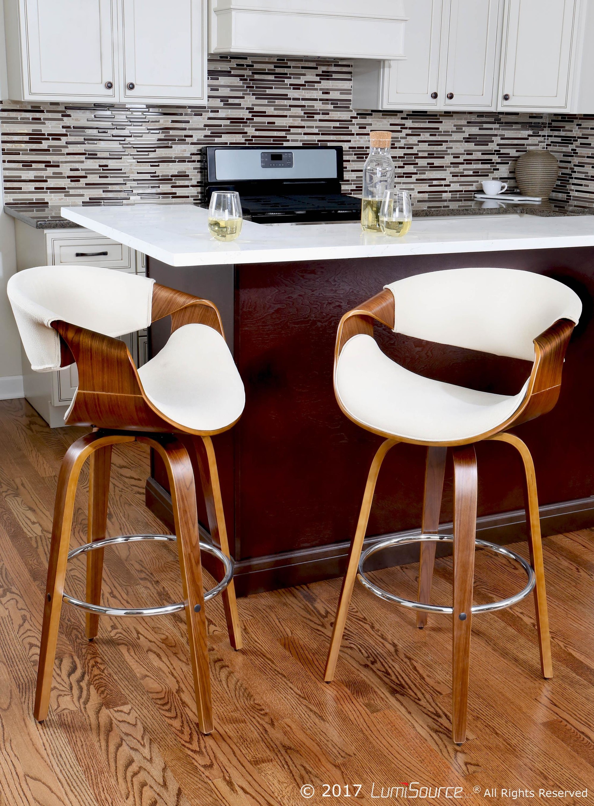 red counter height stools