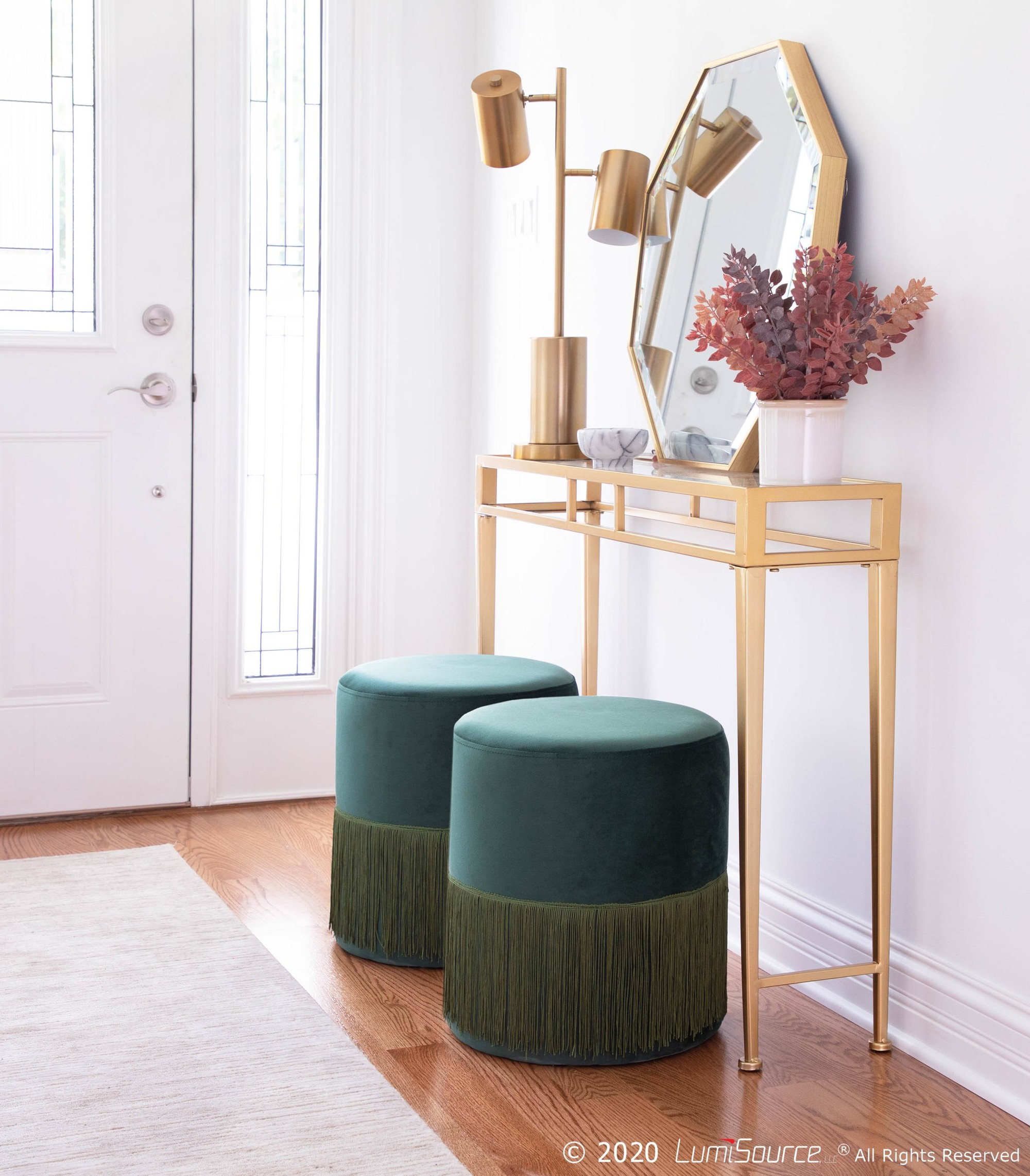 fringe vanity stool