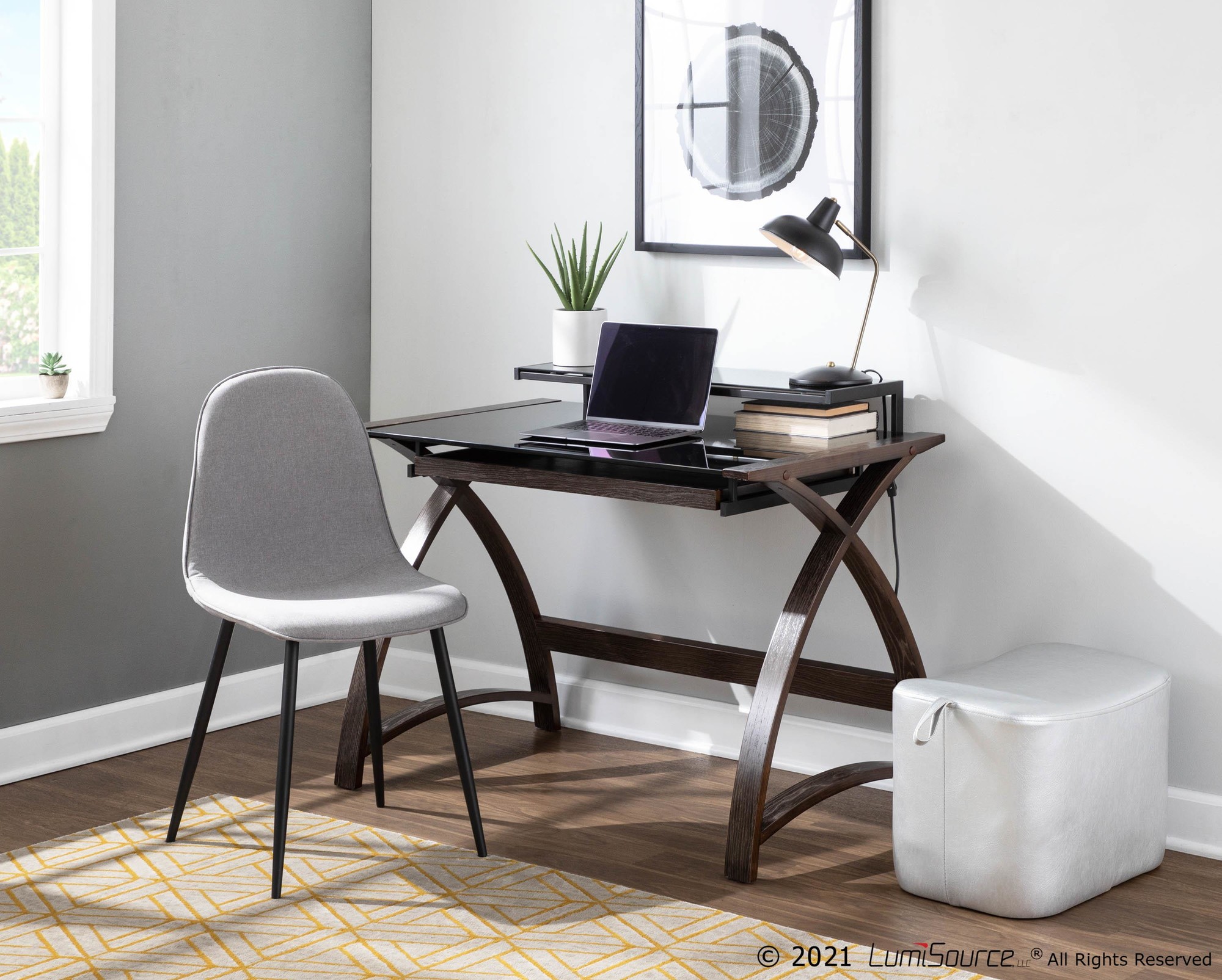 Bentley Office Deluxe Executive Desk with Corner Work Station from