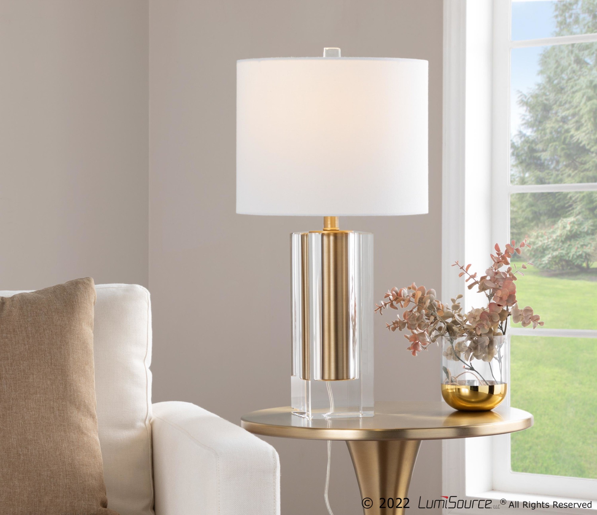 lumis chloe crystal table lamp