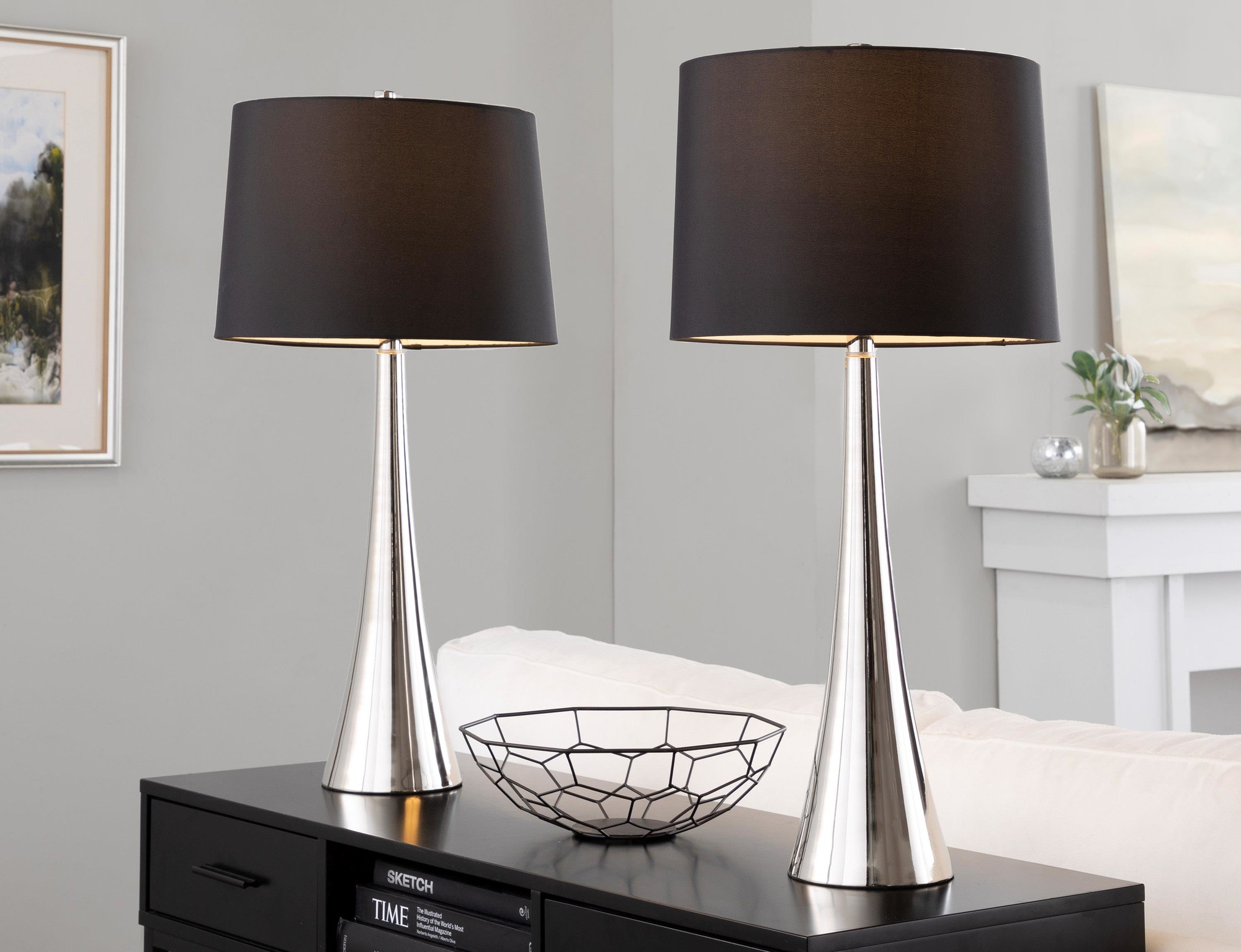 The evolution of table lamp, Table lamps of design