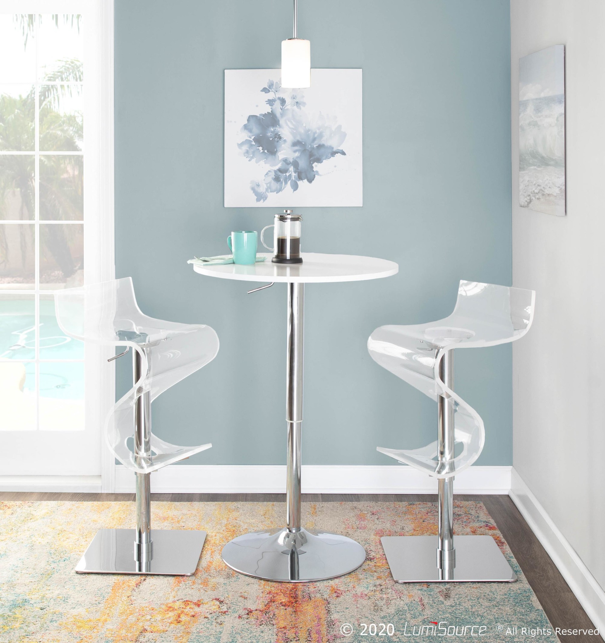 LumiSource Venti Barstool Clear BS-TW-VENTICL 